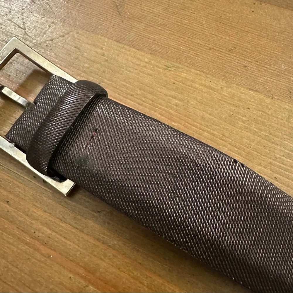Women's Frank & Daniel Vintage Leather Belt brown shimmery iridescent size 75/30